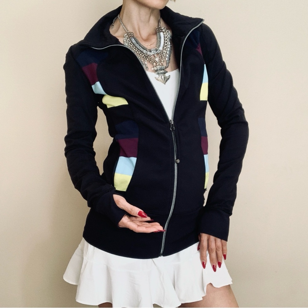 Lululemon Athletica Black Jacket with Multicolor Accents